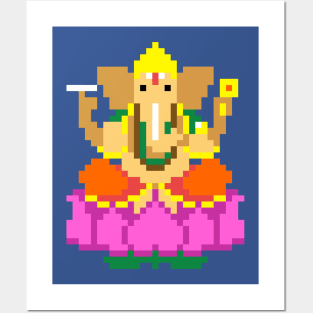 Ganesha Pixel Posters and Art